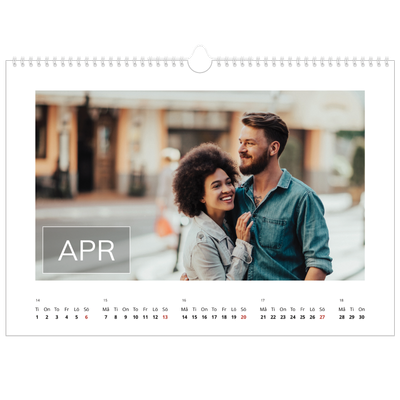 Fotokalender A3 Enkel — Stor dato [April]