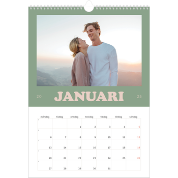 Fotokalender A3 Enkel — Retro ramar