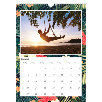 Fotokalender A3 Enkel — Botanisk stil