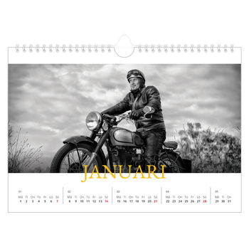 Fotokalender A4 Enkel — Historisk stil