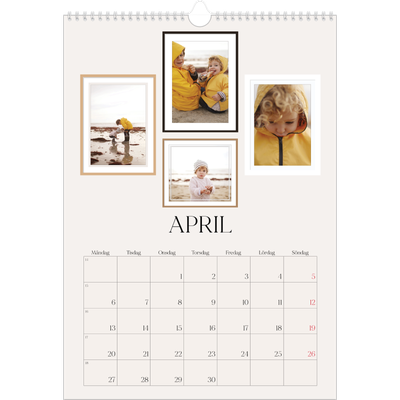 A3 Årskalender — Bildvägg [April]