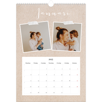 Fotokalender A4 Enkel — Scrapbook kalender
