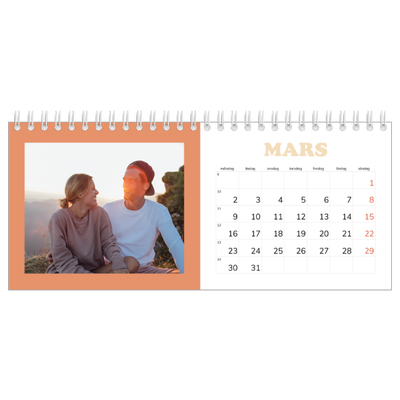 Skrivbordskalendrar — Retro ramar [Mars]