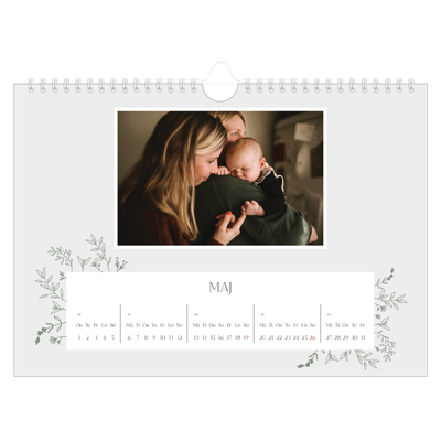 Fotokalender A4 Enkel — Handritade blommor [omslag]