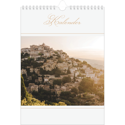 Fotokalender A4 Enkel (20 x 30 cm) — Elegant guld [omslag]