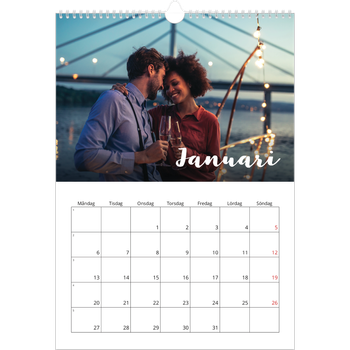 Fotokalender A3 Enkel — Handskrift på bilden