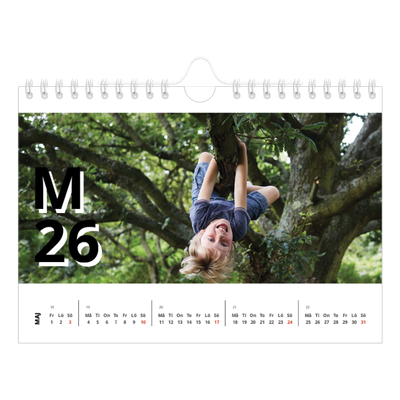 Fotokalender A5 Enkel — Bokstäver och tal [omslag]