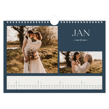 Fotokalender A4 Enkel — Skiffer & seriffer