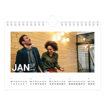Fotokalender A5 Enkel — Stor månad