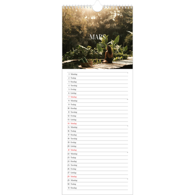 Fotokalender Smal  — Oändlig flykt [Mars]
