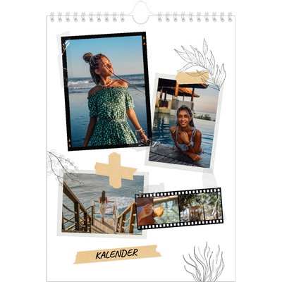 Fotokalender A4 Enkel (20 x 30 cm) — Scrapbook stil [omslag]