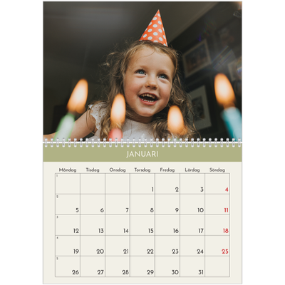 Fotokalender A3 Klassisk (30 x 40 cm) — Pastellkapitel [Januari]