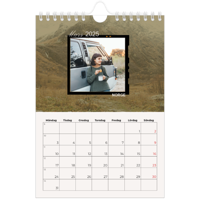 Fotokalender A5 Enkel — Äventyrslängtan [Mars]