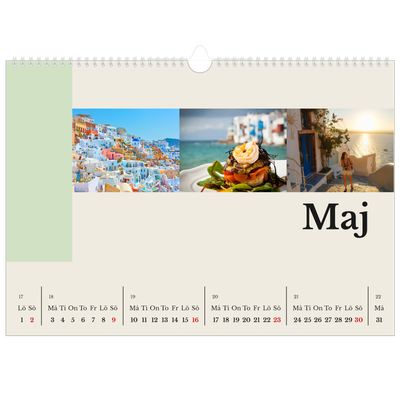 Fotokalender A3 Enkel — Världens sevärdheter [Maj]
