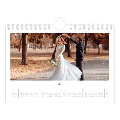 Fotokalender A5 Enkel — Koboltklassiker [Maj]