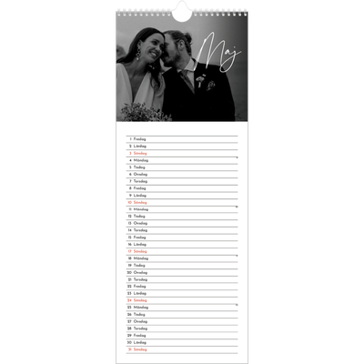 Fotokalender Smal  — Elegant skrift [omslag]