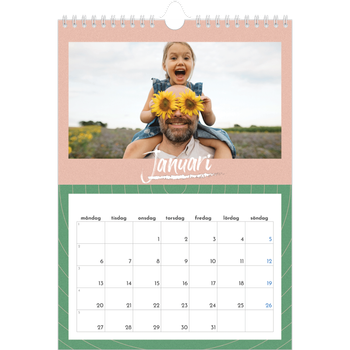 Fotokalender A4 Enkel — Färg och mönster