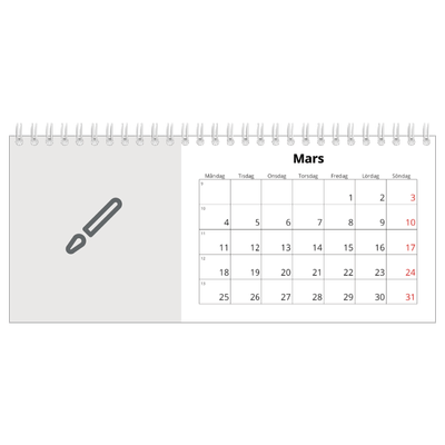 Skrivbordskalendrar — Designa din egna fotoprodukt [Mars]