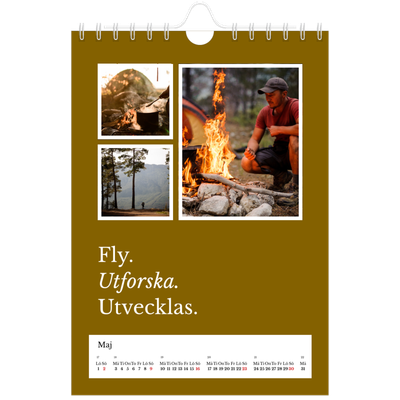 Fotokalender A5 Enkel — Redaktionell Jord [Maj]
