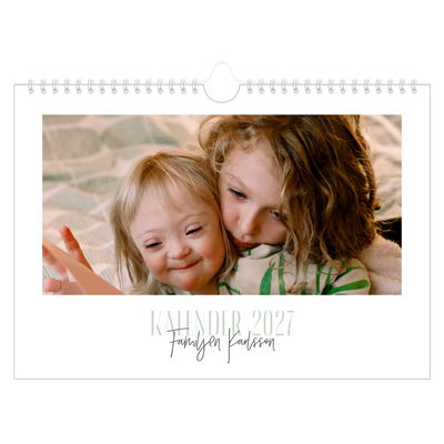 Fotokalender A4 Enkel — Flera typsnitt [omslag]