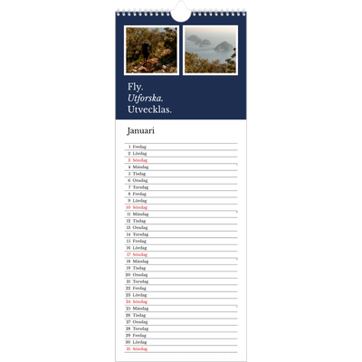 Fotokalender Smal  — Redaktionell Jord [Januari]