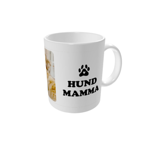 Fotomugg — Hundmamma - Vit