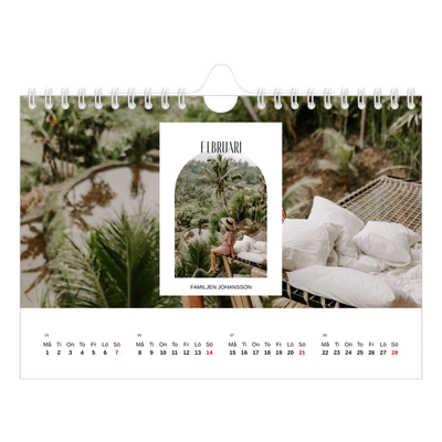 Fotokalender A5 Enkel — Det öppna valvet [Februari]