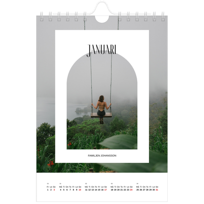 Fotokalender A5 Enkel — Det öppna valvet [Januari]