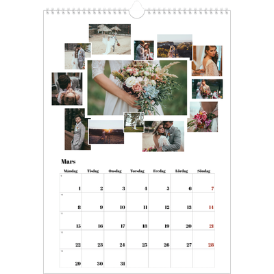 A3 Årskalender — Collage shapes [Mars]