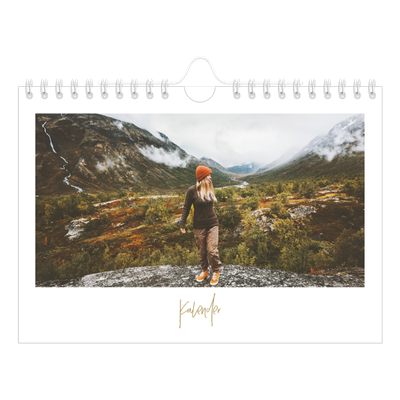 Fotokalender A5 Enkel — Handskriven månad [omslag]
