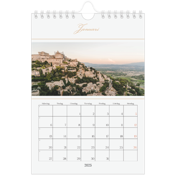 Fotokalender A5 Enkel — Elegant guld