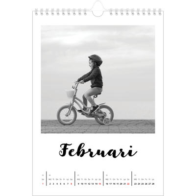 Fotokalender A4 Enkel (20 x 30 cm) — Handskriven [Februari]