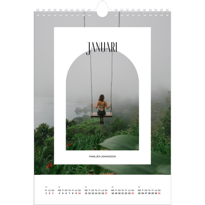 Fotokalender A4 Enkel (20 x 30 cm) — Det öppna valvet [Januari]
