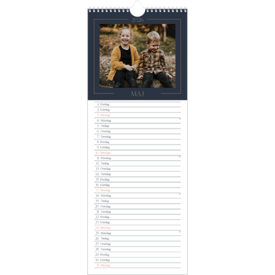 Fotokalender Smal  — Preussisk blå [omslag]