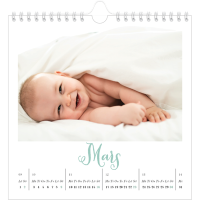 Årskalender kvadratisk — Hej världen [Mars]