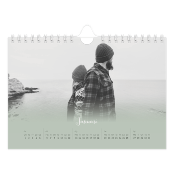 Fotokalender A5 Enkel — Grön dimma