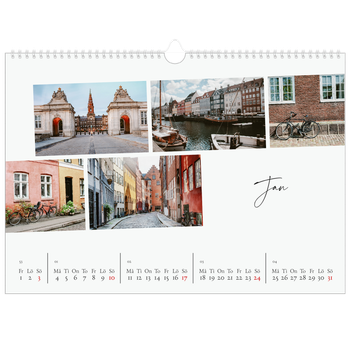 Fotokalender A3 Enkel — Stadssemester (vit)