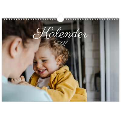 Fotokalender A3 Enkel — Handskrivna månader [omslag]
