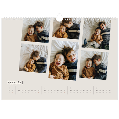 Fotokalender A3 Enkel — Dynamiska bilder [Februari]