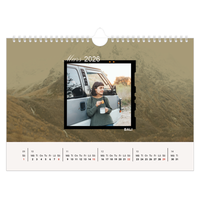 Fotokalender A4 Enkel — Äventyrslängtan [Mars]