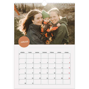 Fotokalender A4 Enkel — Fotoklistermärke