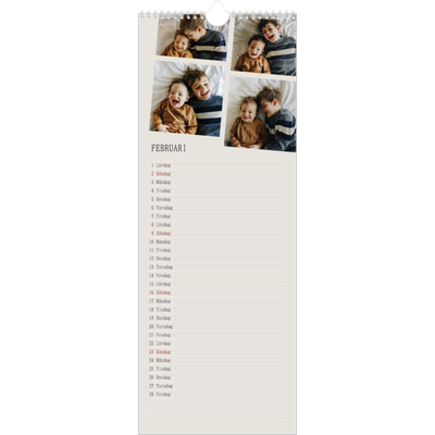 Fotokalender Smal  — Dynamiska bilder [Februari]