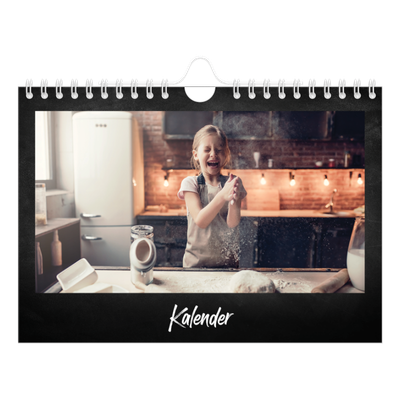 Fotokalender A5 Enkel — Svart tavla [omslag]
