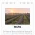 Årskalender kvadratisk — Enkel bild [Mars]