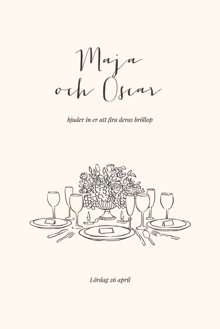Inbjudningar — Bröllopsillustration