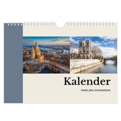 Fotokalender A4 Enkel — Världens sevärdheter [omslag]