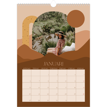 Fotokalender A3 Enkel — Neutrala berg