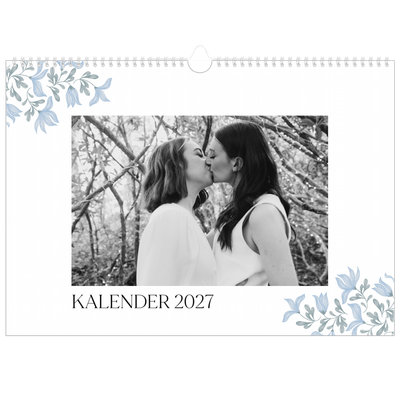 Fotokalender A3 Enkel — Elegant blommig [omslag]