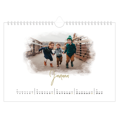 Fotokalender A4 Enkel — Fotoeffekter [Januari]