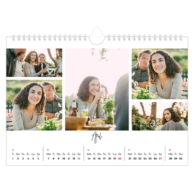 Fotokalender A4 Enkel — Bild collage [April]